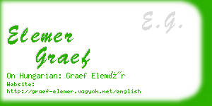 elemer graef business card